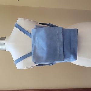 Blue DKNY backpack purse